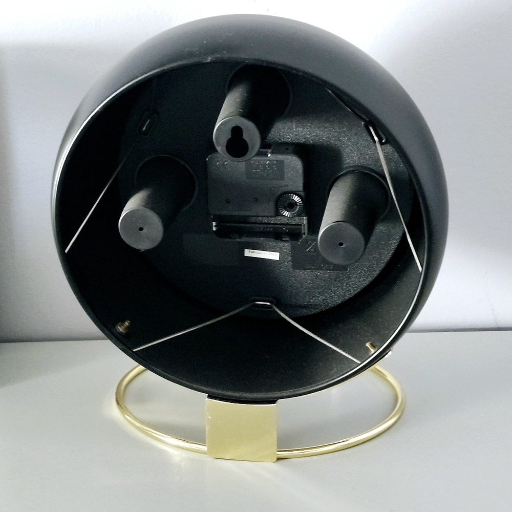 NEW Black & Gold Retro CLOCK - Picture 5 of 6